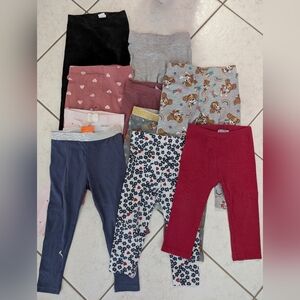 Bundle Of 10 Girl Leggings Size 1.5-4T